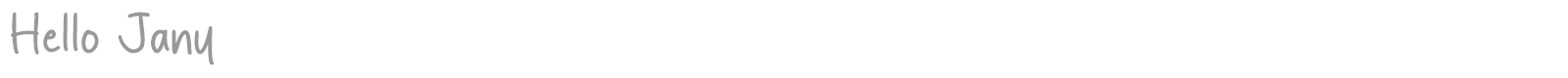 Hello Jany font preview